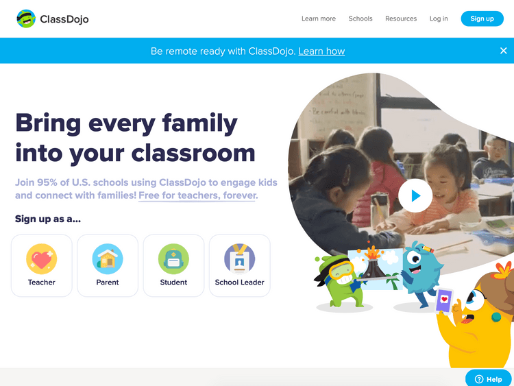 Screenshot of ClassDojo