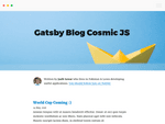 Gatsby Cosmic Screenshot